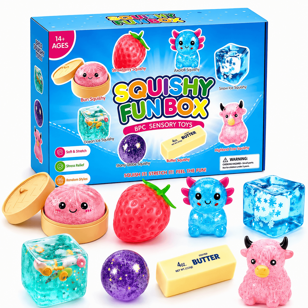 Squishy Funbox (8 der beliebtesten Squishies in einer Box)
