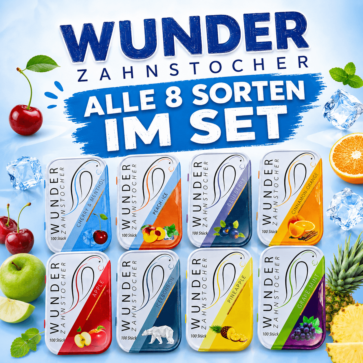 Wunderzahnstocher - ALLE SORTEN IM BUNDLE