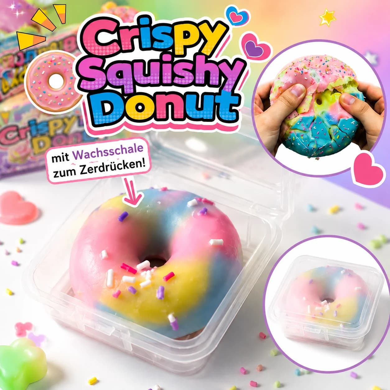 Crispy Donut Squishy (Mit Wachs Schale zum Zerdrücken)
