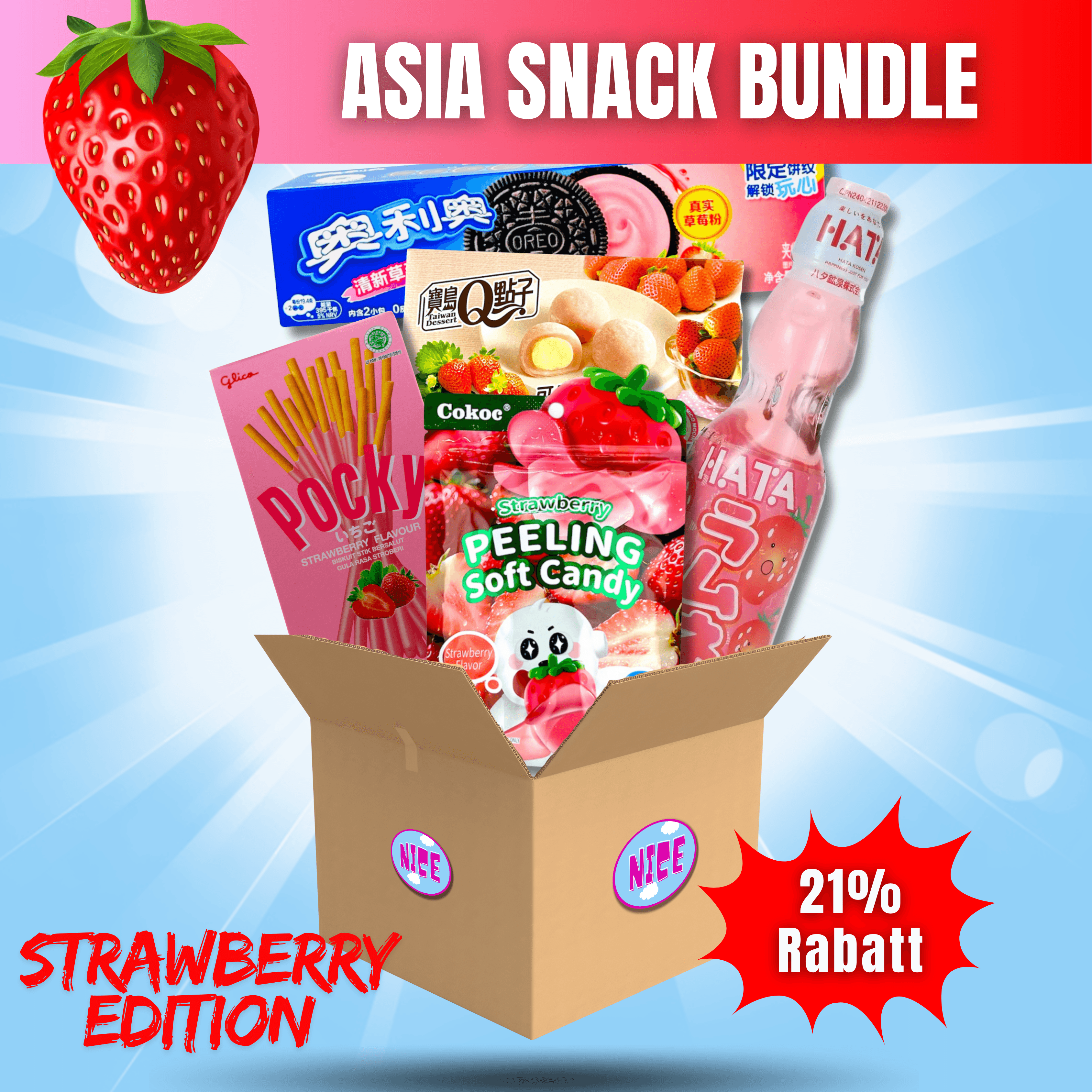 🍓💕 Strawberry Asia Snack Bundle