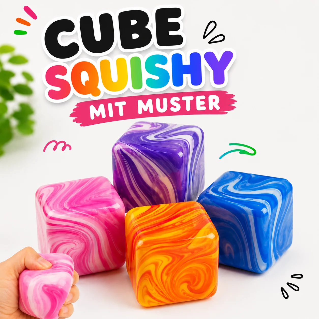 Cube Squishy mit Muster