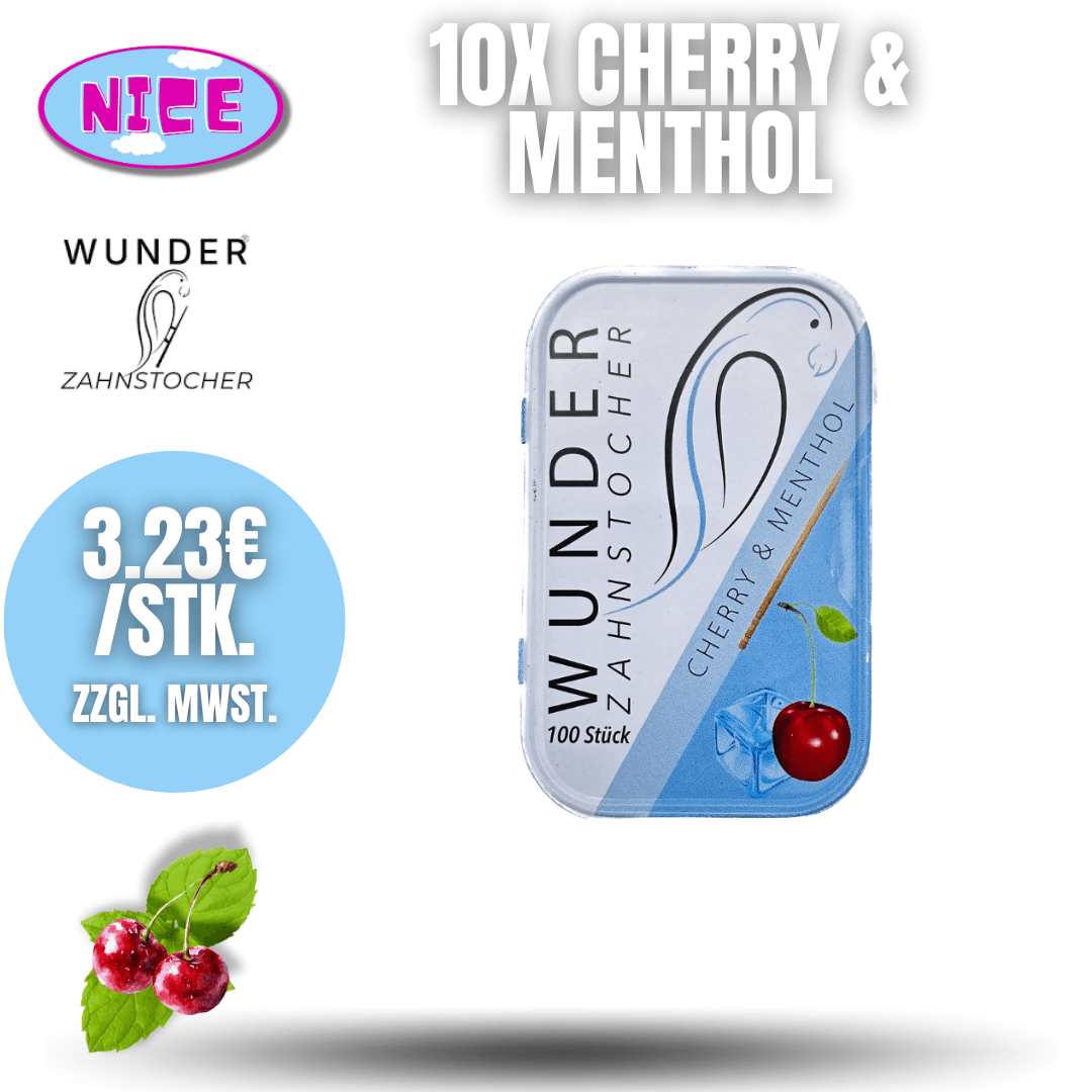 🦷 WUNDER Zahnstocher – 10 Stück Display
