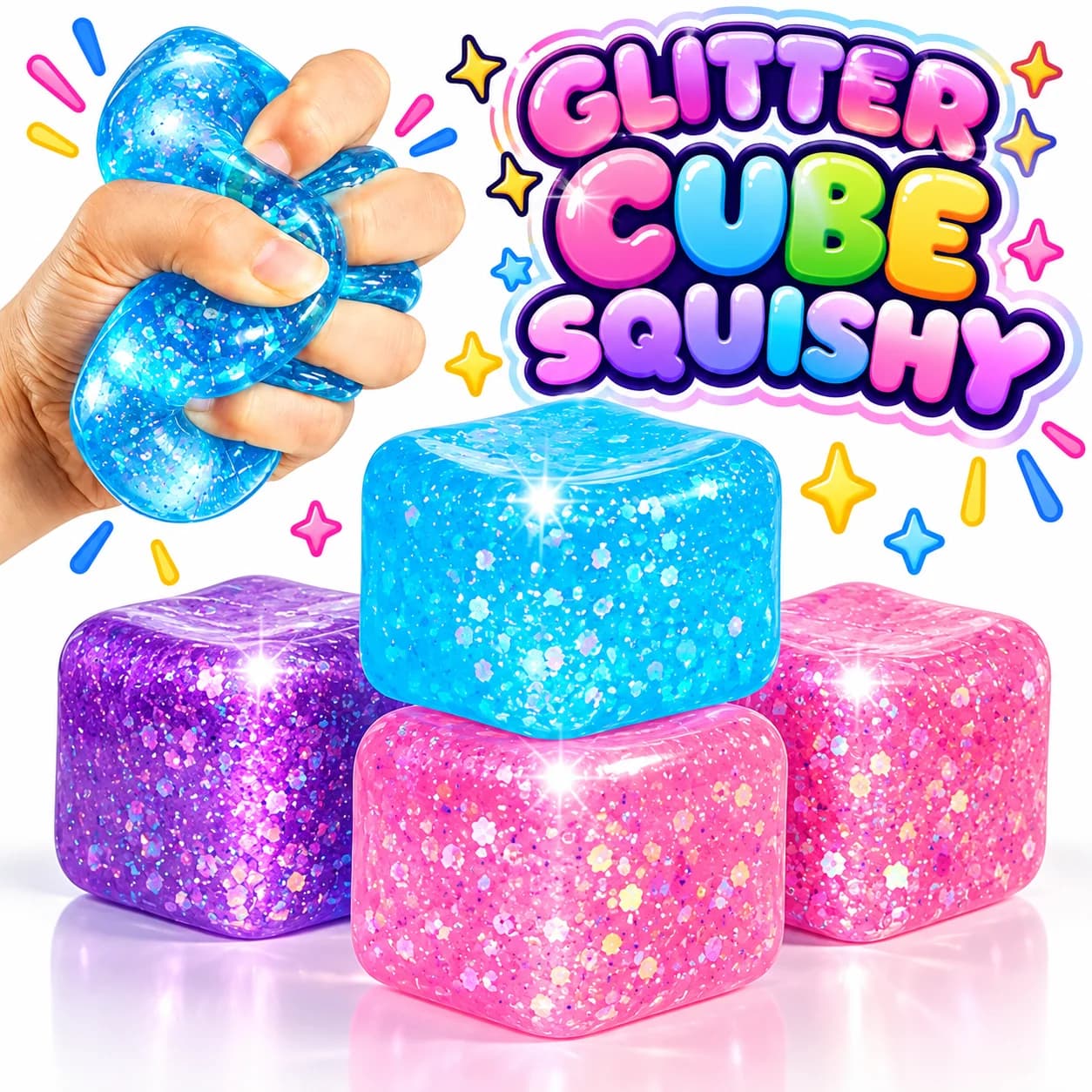 Glitter Cube Squishy