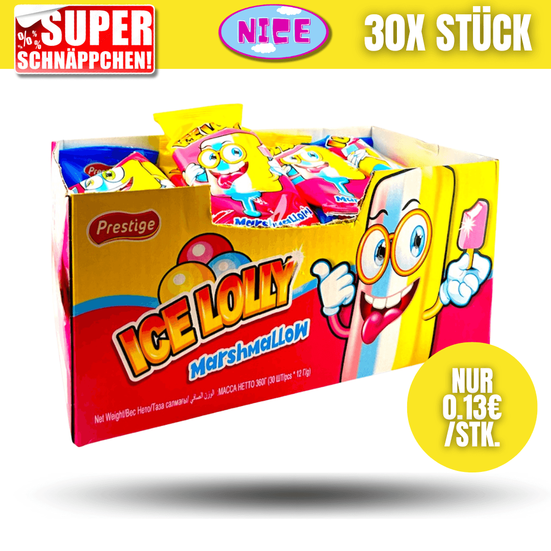 🍦🔥 Ice Lolly Marshmallow – Tray (30 Stück)