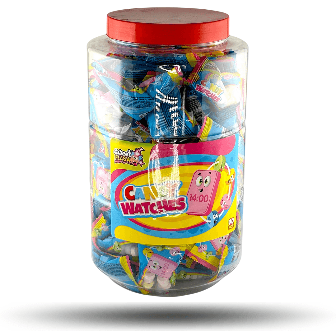 💥⏰ 70×CANDY WATCHES JAR 🍬🔥