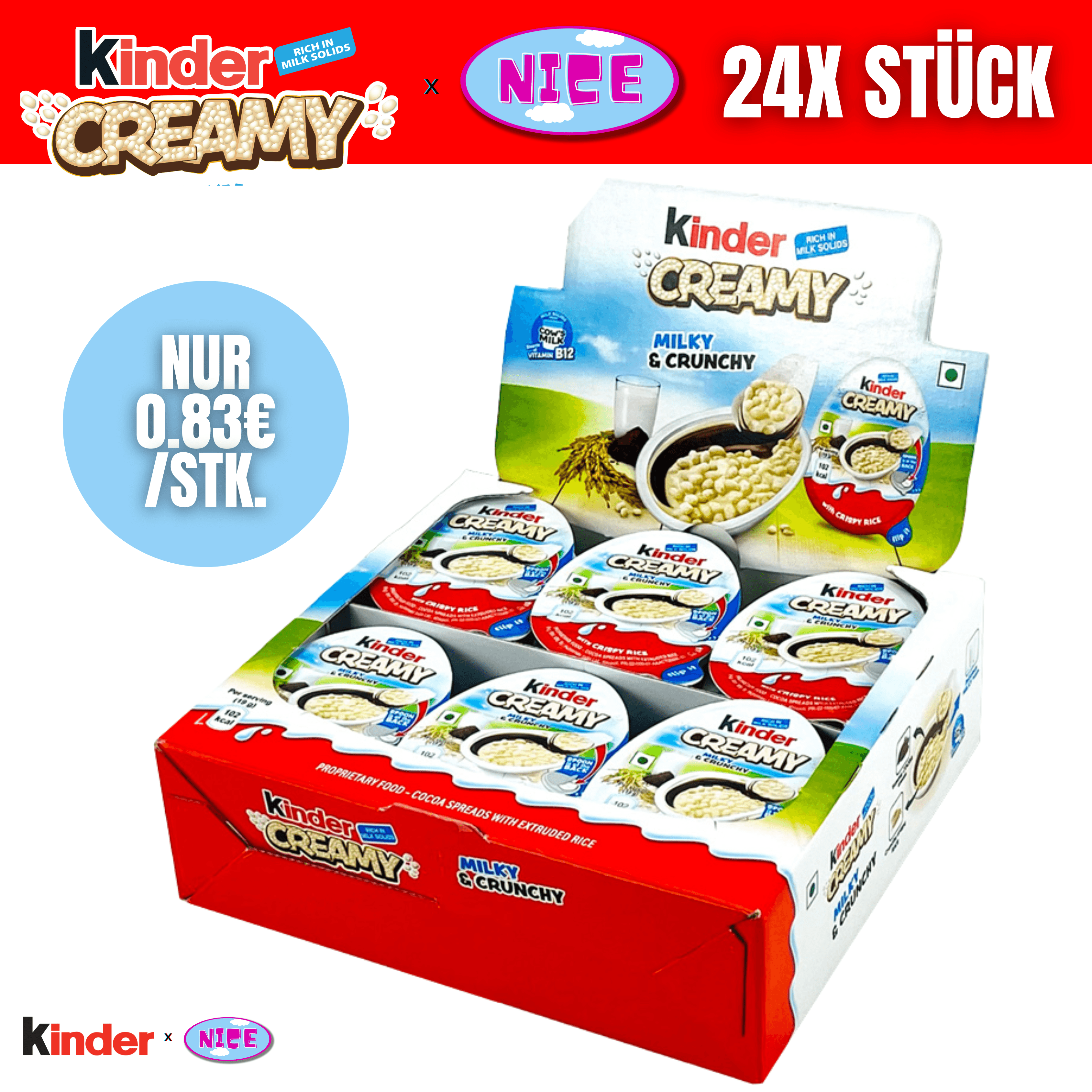 Kinder Creamy ganzer Tray (24 Stk.)