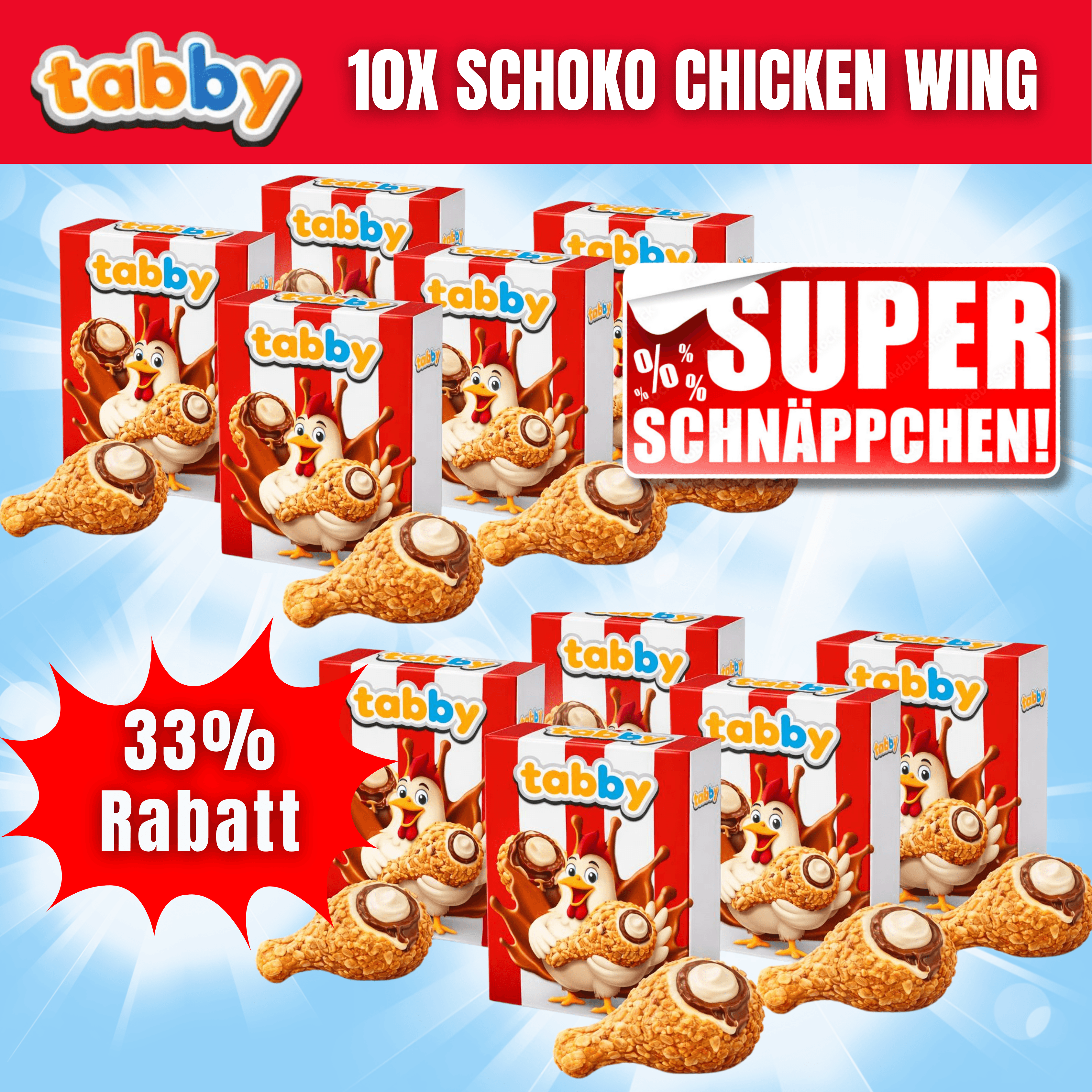 🍗🍫 10x Tabby's Chicken - SUPER SCHNÄPPCHEN
