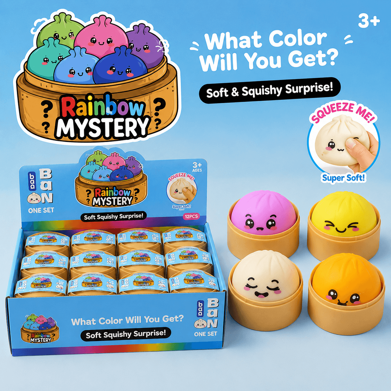 Bunte Dumpling Squishies (mehrere Farben)