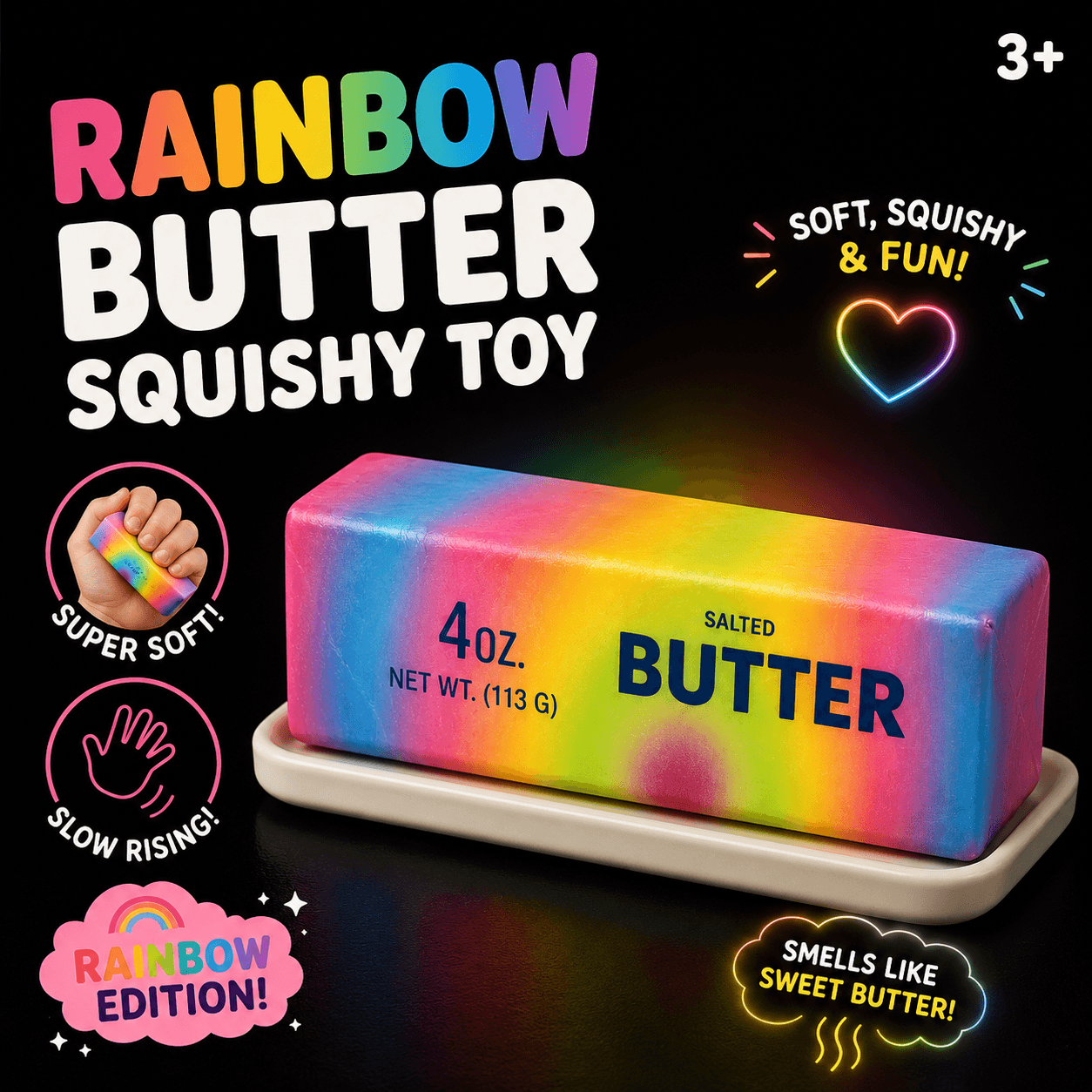 Rainbow Butter Squishy (Slow Rising)