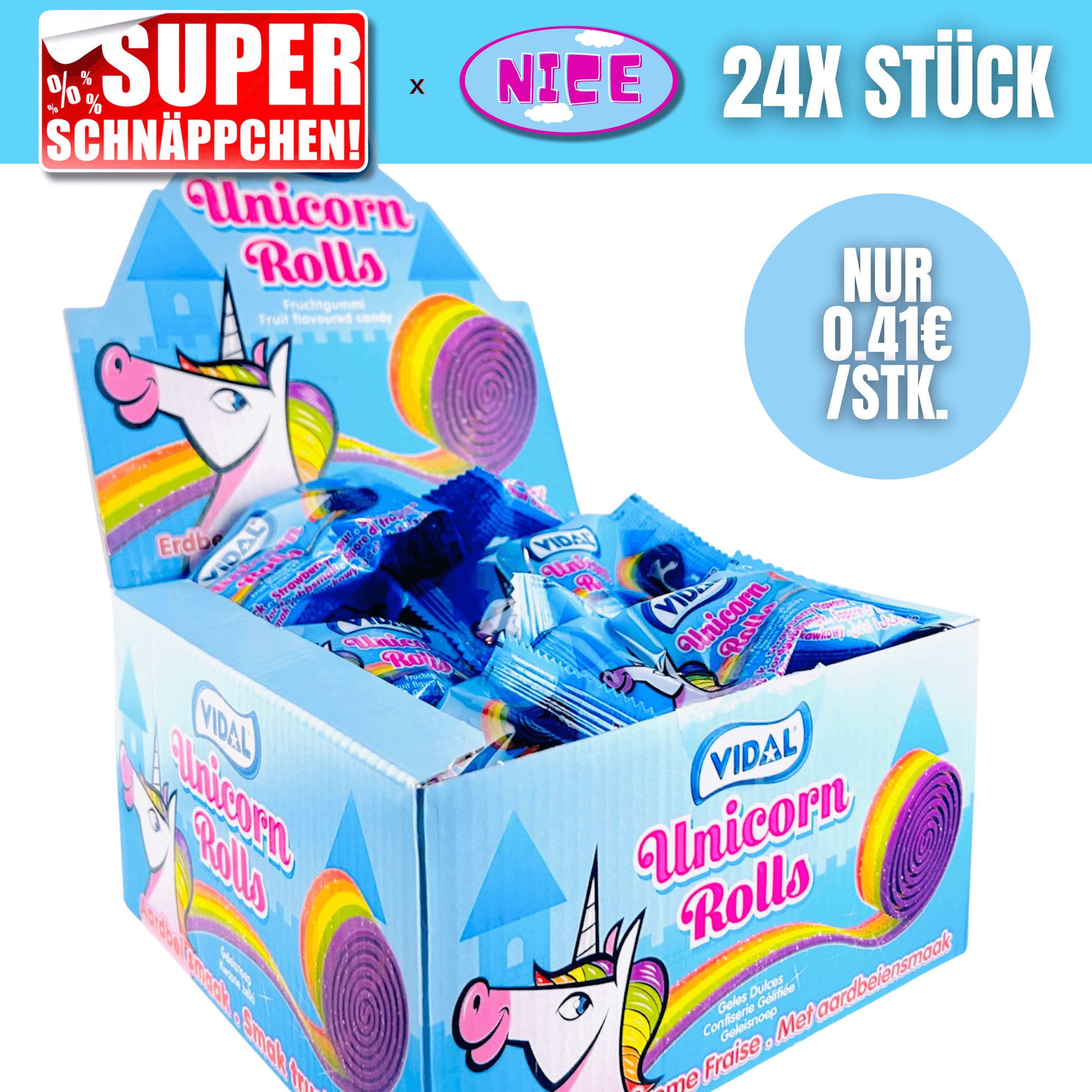 GANZER TRAY - Rolla Belta Saure Fruchtgummi Rollen