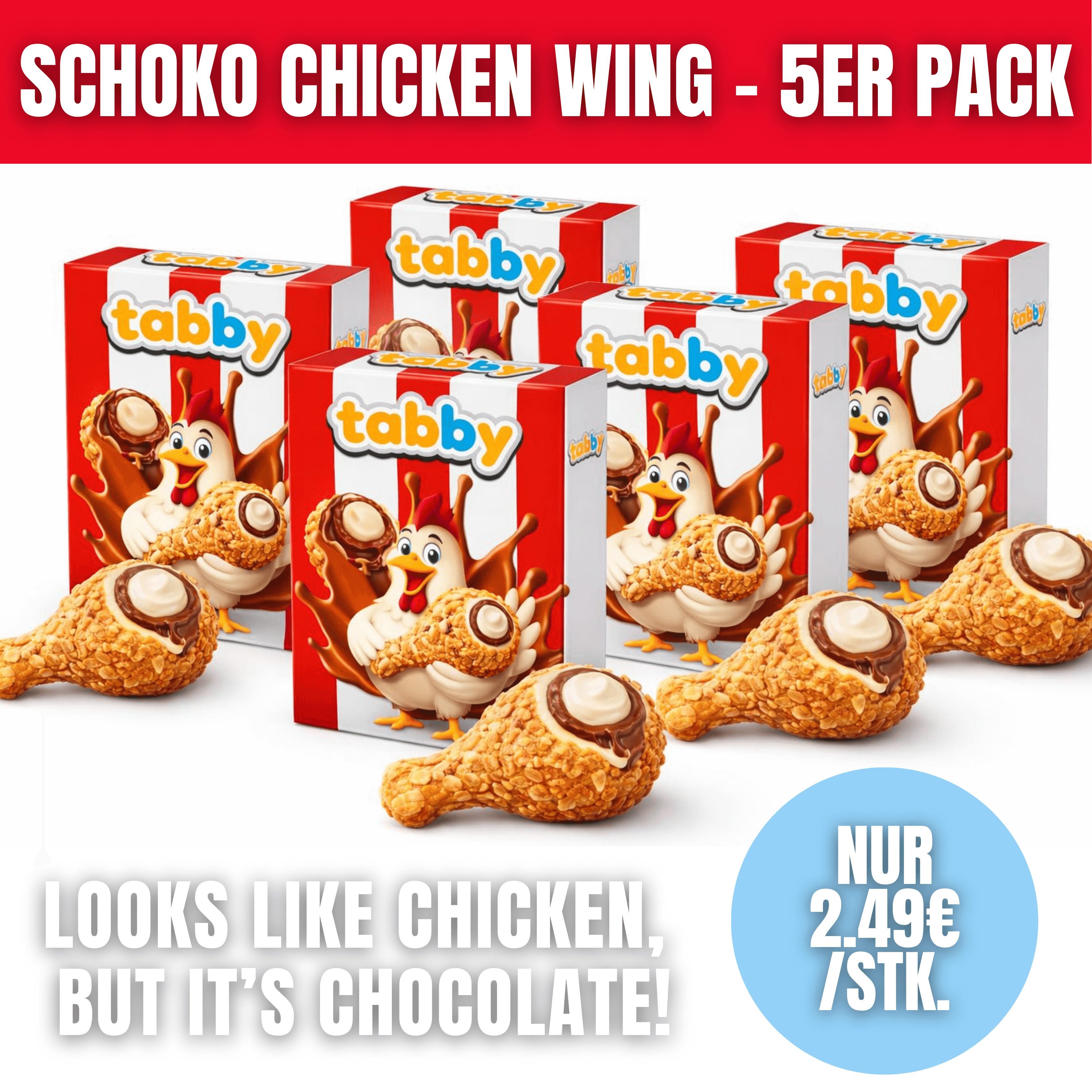 🍗🍫 5x Tabbys Chicken (Chicken Wing Chocolate)