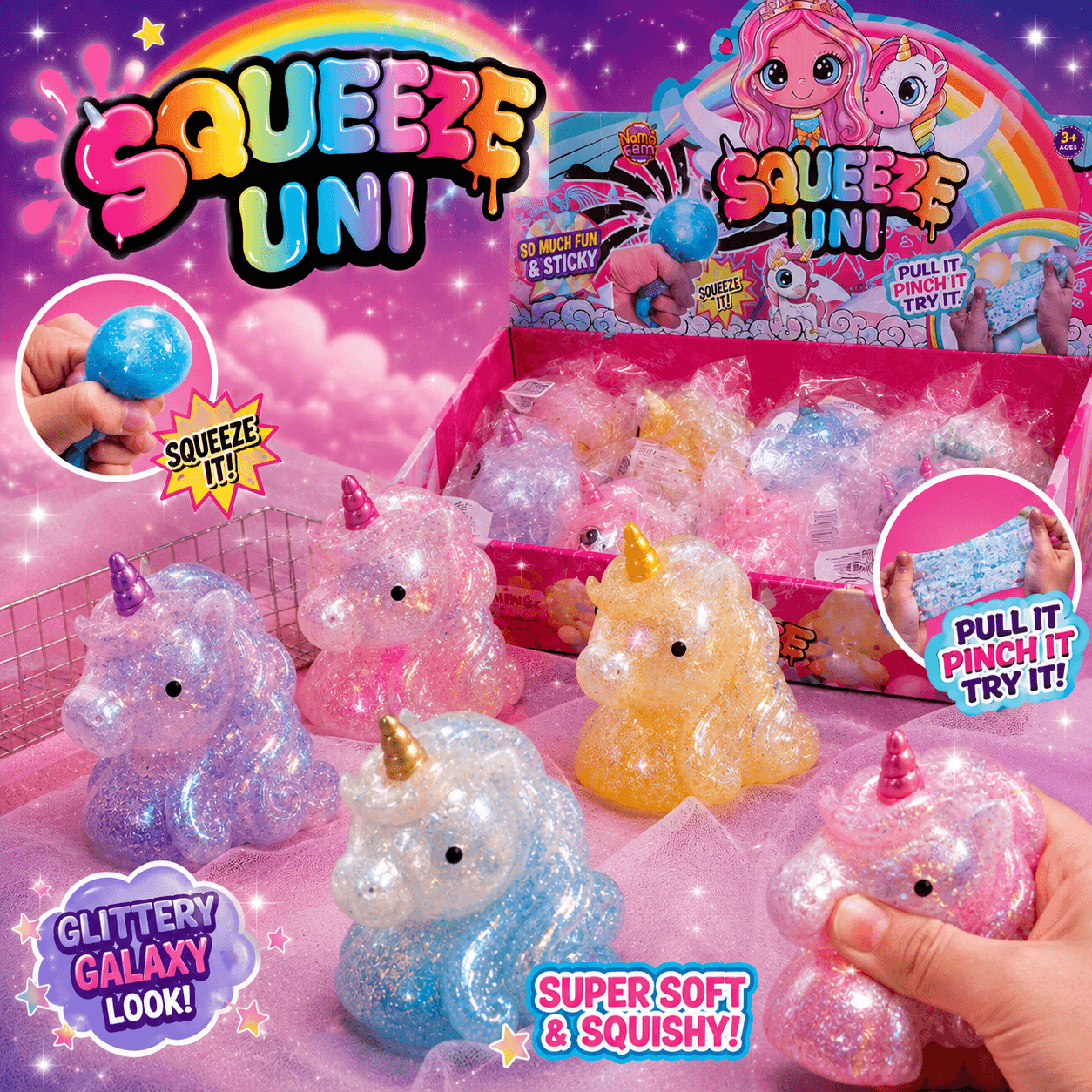 Einhorn Squishy (Glitzer)