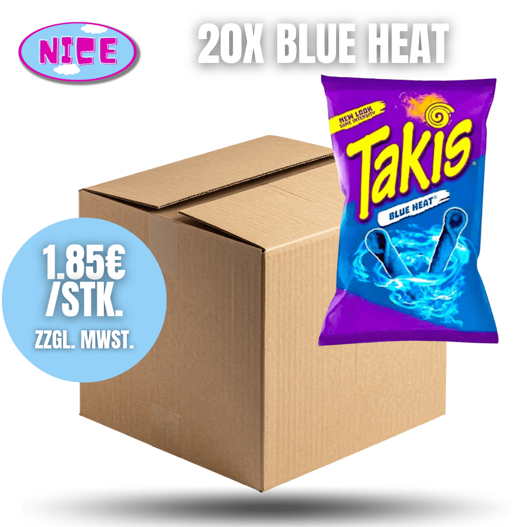 🔥 Takis Blue Heat – 20 Stück Karton