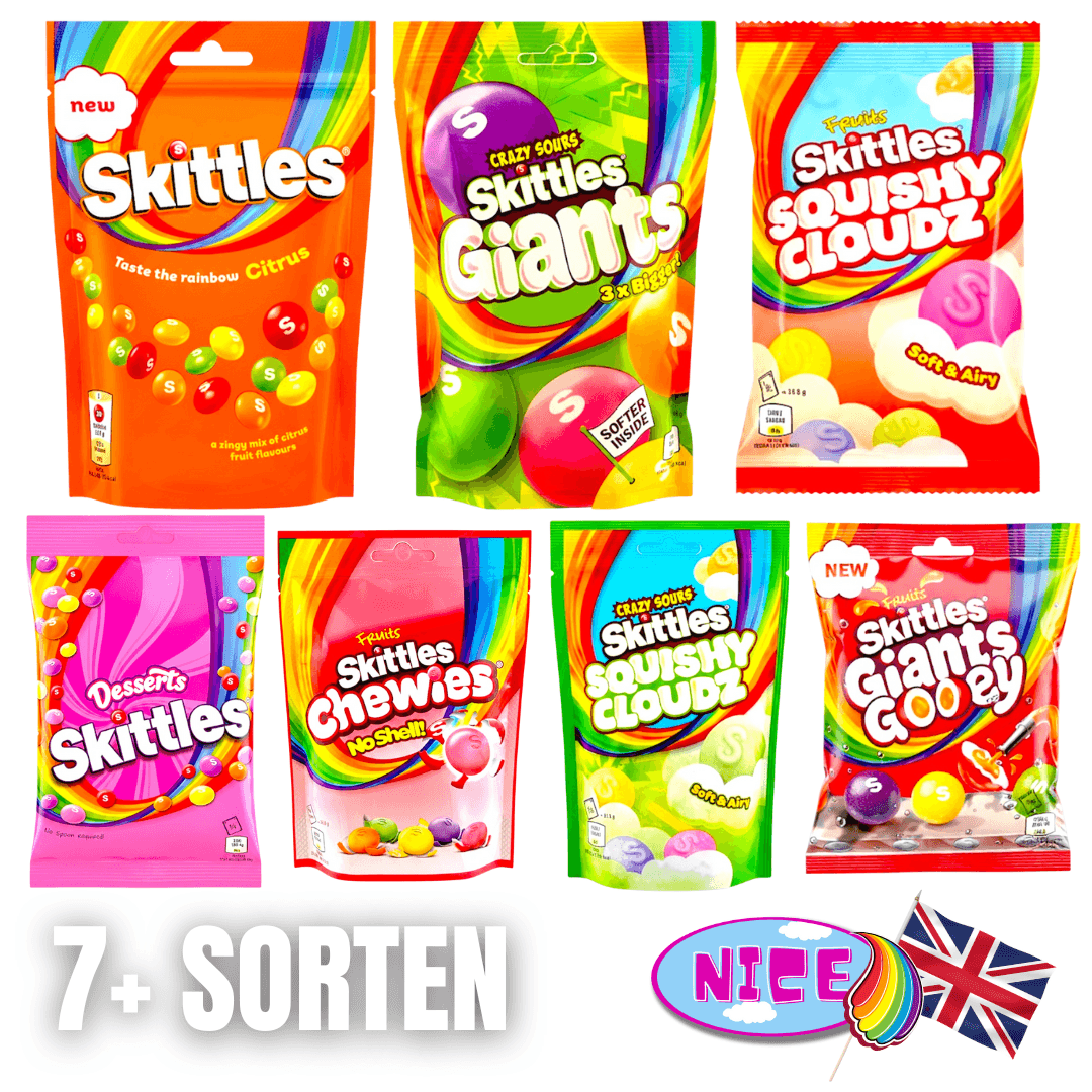 🇬🇧 ORIGINAL UK SKITTLES – EXKLUSIVE SORTEN 🍬🔥