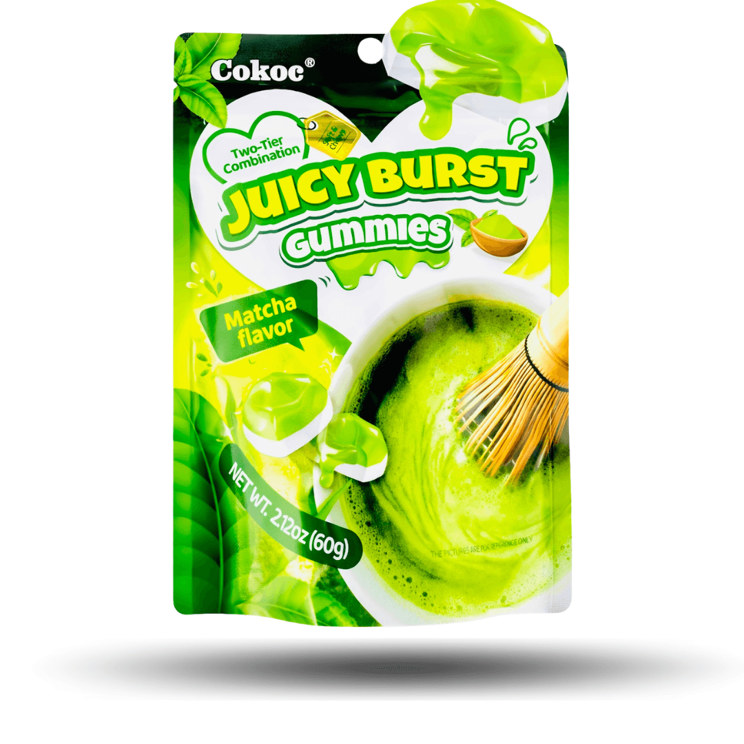 🍵 Filled Juicy Burst Gummies – Matcha Flavor