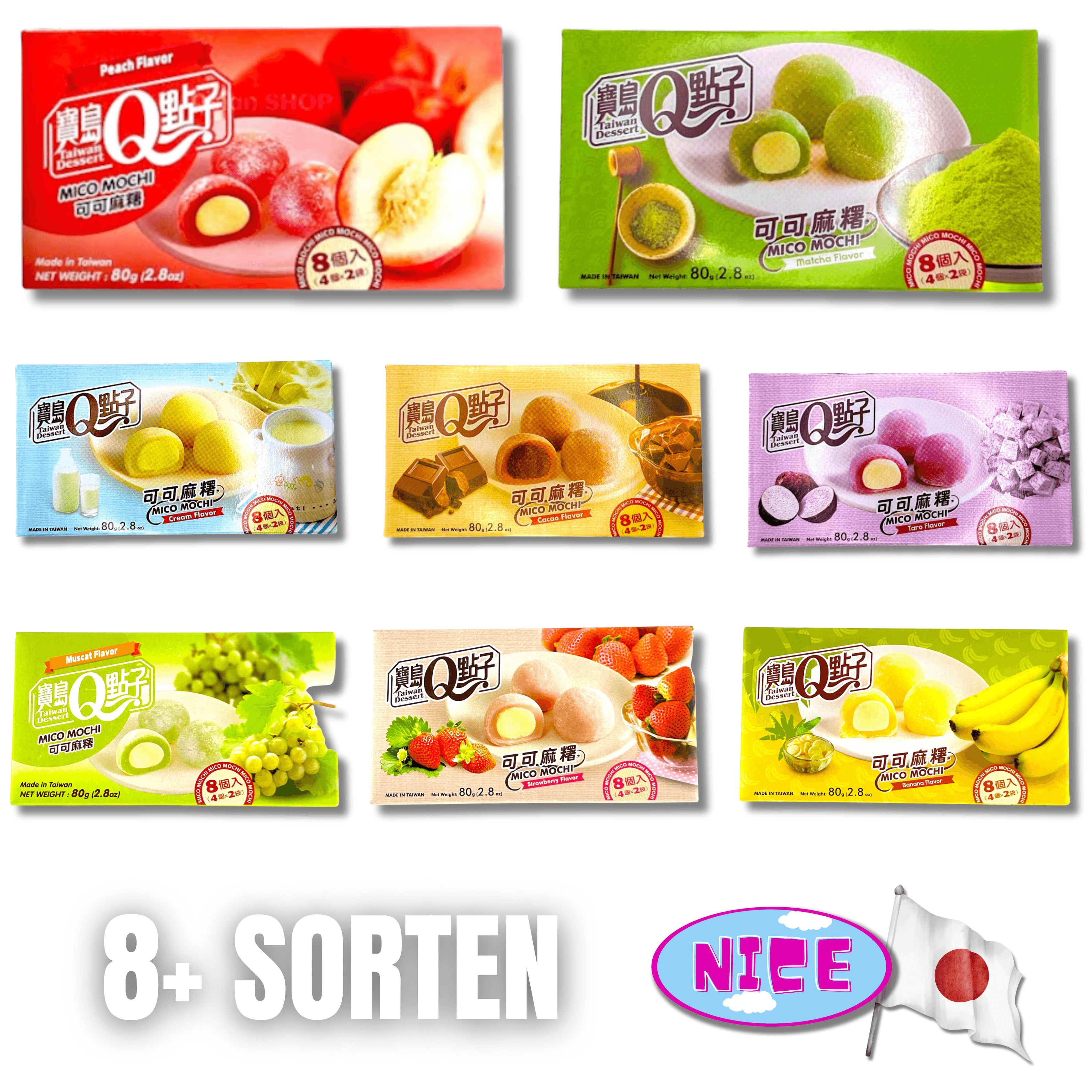 Mico Mochis verschiedene Sorten