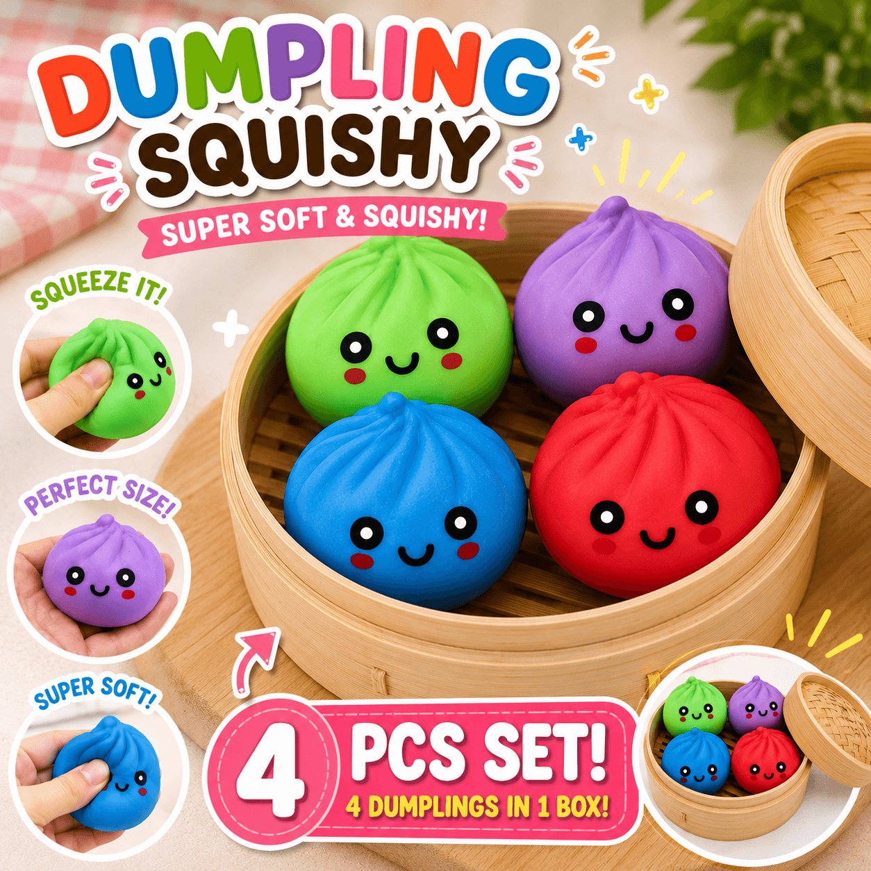 Dumpling Squishies 4er Pack