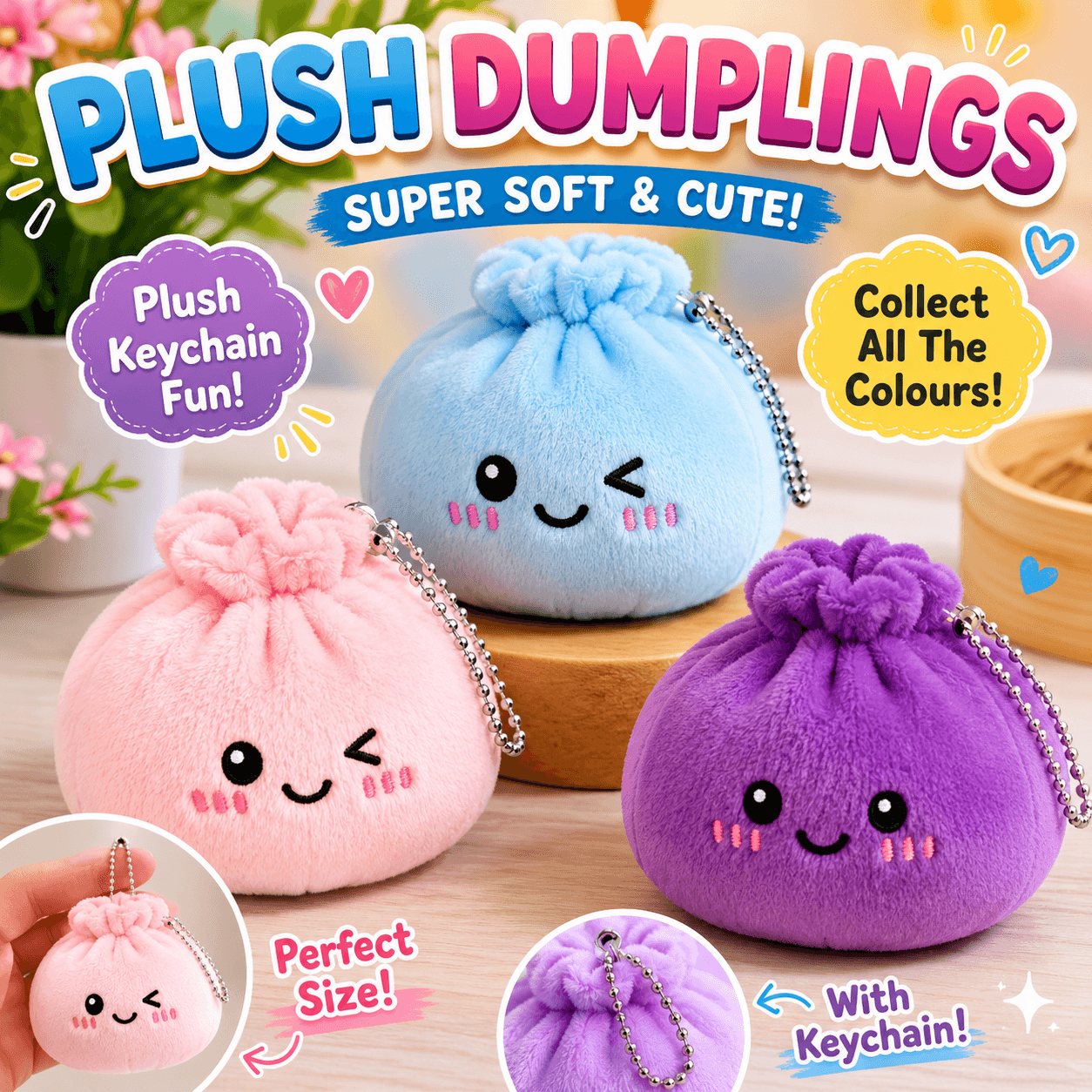 Plüsch Dumplings Anhänger