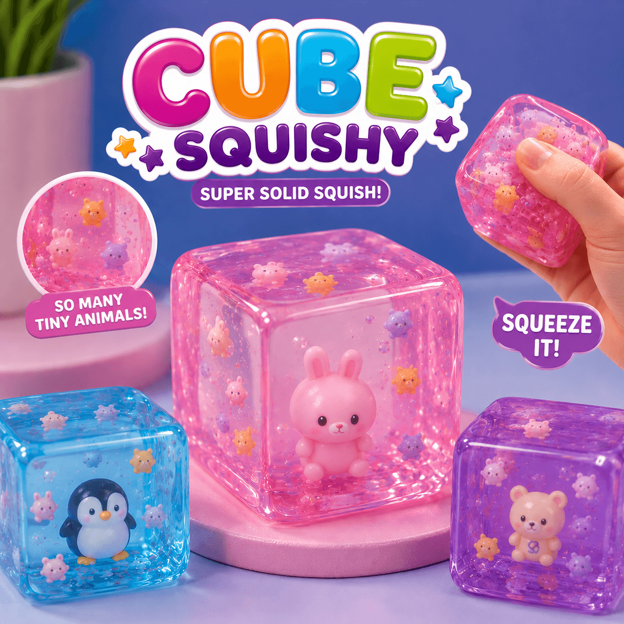 Cube Squishy (with Animals)