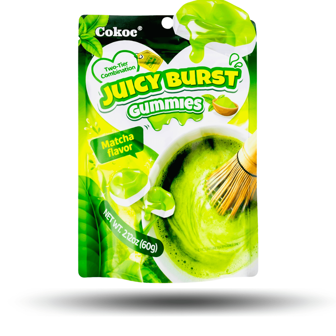 🍵 Filled Juicy Burst Gummies – Matcha Flavor